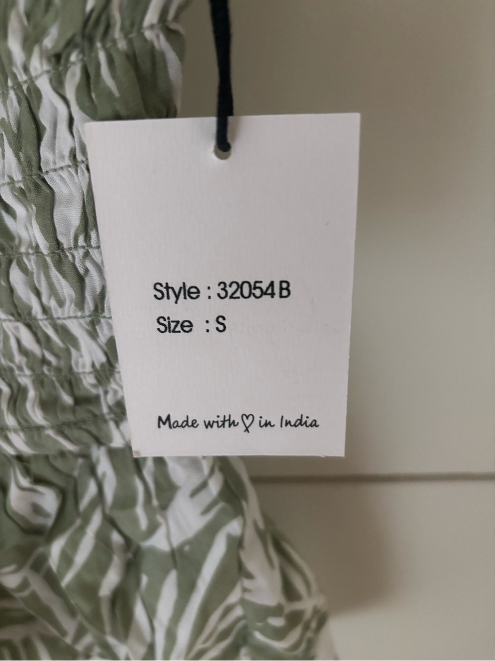 Joie Olive Green Smocked V-Neck Peplum Top - Picture 3 of 3
